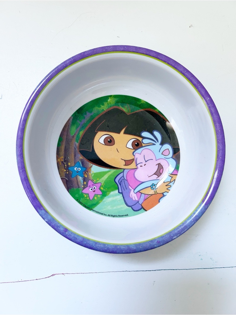 Vintage Dora the Explorer & Boots Ice Cream or Cereal Bowl Plastic 2005